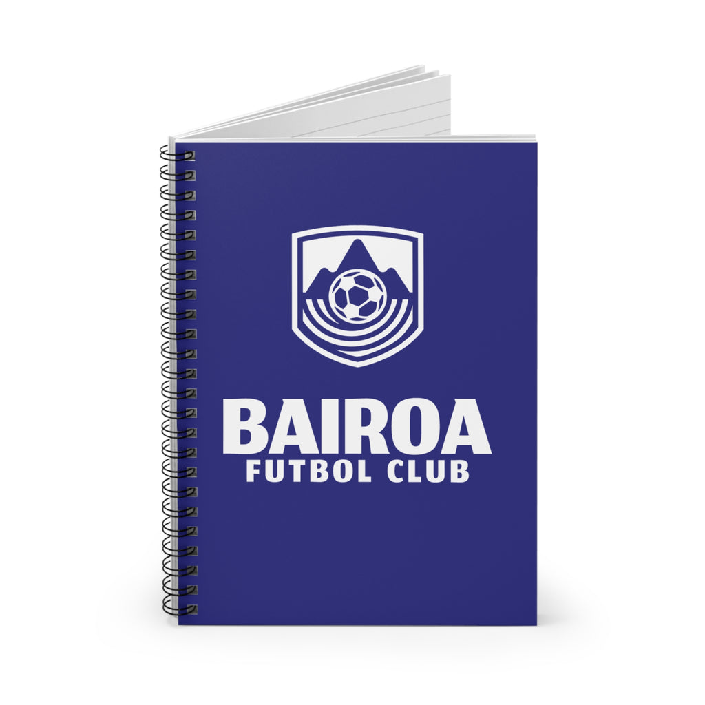 Bairoa Futbol Club Spiral Notebook - Perfect for Fans, Students, and Coaches, Soccer Journal, Personalized Sports Gifts